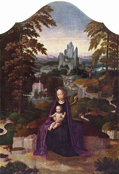 Adriaen Isenbrandt One of many versions of the Rest during the Flight to Egypt attributed to Isenbrandt. China oil painting art